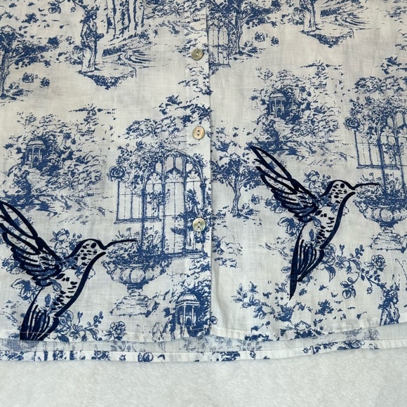 Chico's Blue and White Midi Dress with Chic Style Size 1 or Small - Picture 5 of 16